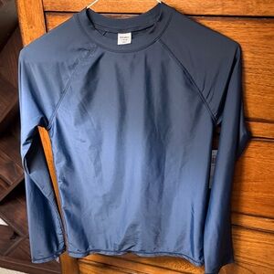 Old Navy Dark Blue Long Sleeve Swim Shirt/Rash Guard